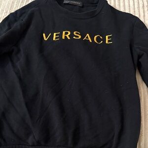 Versace Black and Gold Crewneck Sweater